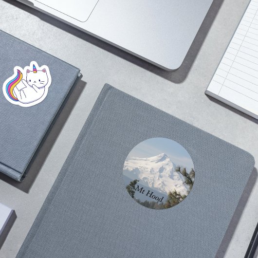 Mount Hood Oregon Foto Runder Aufkleber