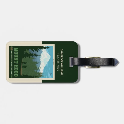 Mount Hood | Oregon Gepäckanhänger (Rückseite horizontal)