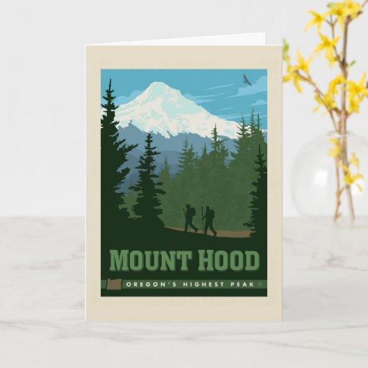 Mount Hood | Oregon Karte (Gelbe Blume)