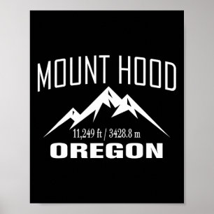 Mount Hood Oregon Klettergipfel Club Outdoor-Gesch Poster