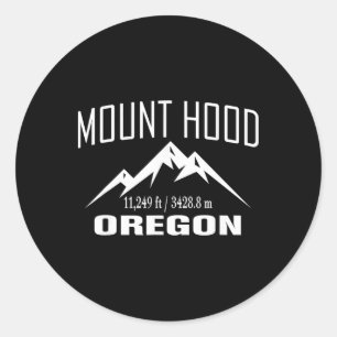 Mount Hood Oregon Klettergipfel Club Outdoor-Gesch Runder Aufkleber