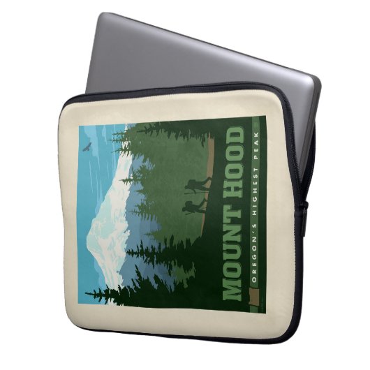 Mount Hood | Oregon Laptopschutzhülle (Vorderseite Links)