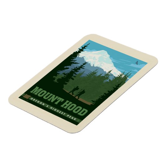 Mount Hood | Oregon Magnet (Linke Seite)