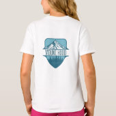 Mount Hood Oregon Mountain Wappen Design T-Shirt (Rückseite)