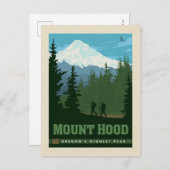 Mount Hood | Oregon Postkarte (Vorne/Hinten)