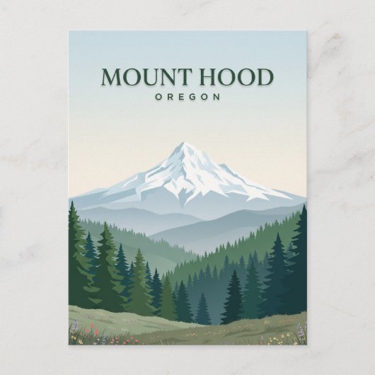Mount Hood Oregon Postkarte (Vorderseite)