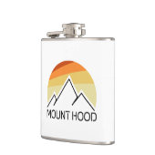 Mount Hood Oregon Retro Flachmann (Links)