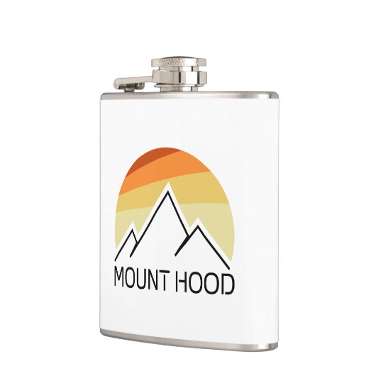 Mount Hood Oregon Retro Flachmann (Links)