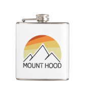 Mount Hood Oregon Retro Flachmann (Vorderseite)