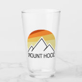 Mount Hood Oregon Retro Glas (Vorderseite)
