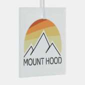 Mount Hood Oregon Retro Ornament Aus Glas (Vorderseite Rechts)