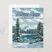 Mount Hood Oregon Ski Pacific Nordwest Card (Vorne/Hinten)