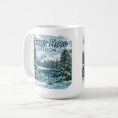 Mount Hood Oregon Ski Pazifik Nordwestwinter Kaffeetasse (Vorderseite Links)