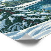 Mount Hood Oregon Ski Pazifik Nordwestwinter Poster (Ecke)