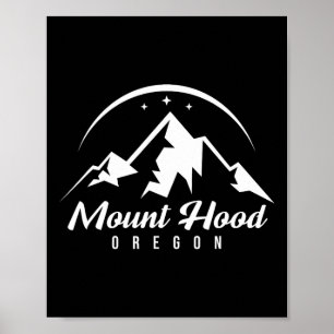 Mount Hood Oregon Skigebiet Snowboarden Poster