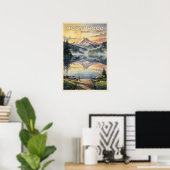Mount Hood Oregon Vintage Reise Poster (Heimbüro)