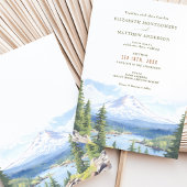 Mount Hood Oregon Wassercolor Hochzeit Einladung