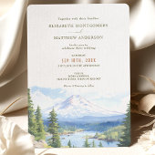 Mount Hood Oregon Wassercolor Hochzeit Einladung