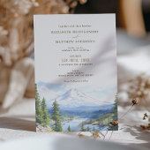 Mount Hood Oregon Wassercolor Hochzeit Einladung