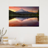 Mount Hood Reflection on Trillium Lake Poster (Küche)