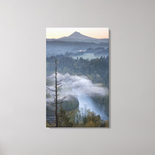 Mount Hood Sandy River Stretched Canvas Print Leinwanddruck