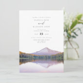 MOUNT HOOD Watercolor Illustration Wedding Einladung (Stehend Vorderseite)