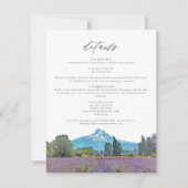 MOUNT HOOD Watercolor Wedding Details Card Einladung (Vorderseite)