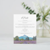 MOUNT HOOD Watercolor Wedding Details Card Einladung (Stehend Vorderseite)