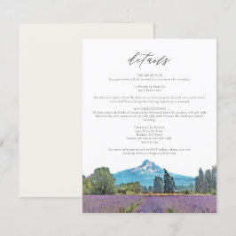 MOUNT HOOD Watercolor Wedding Details Card Einladung