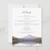 MOUNT HOOD Watercolor Wedding Details Card Einladung (Vorderseite)