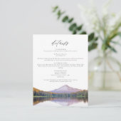 MOUNT HOOD Watercolor Wedding Details Card Einladung (Stehend Vorderseite)