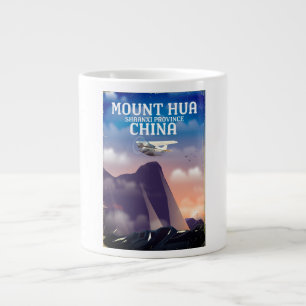 Mount Hua China Vintage-Flugposter Jumbo-Tasse