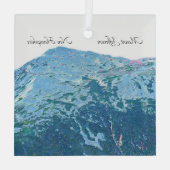 Mount Jefferson Glass Ornament (Rückseite)