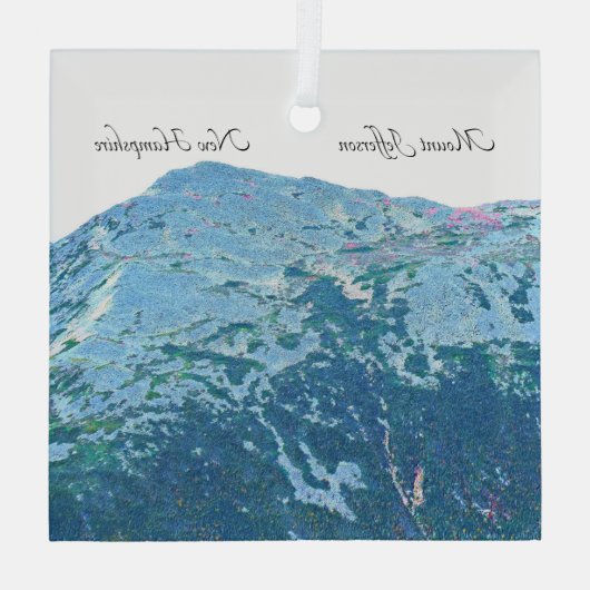 Mount Jefferson Glass Ornament (Rückseite)