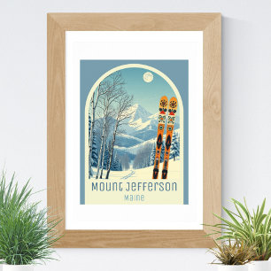 Mount Jefferson Maine Skigebiet Poster