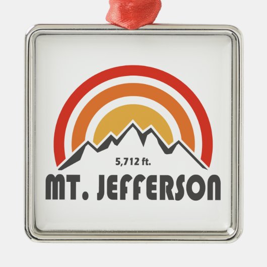 Mount Jefferson New Hampshire Ornament Aus Metall (Vorne)