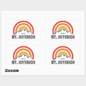 Mount Jefferson New Hampshire Rechteckiger Aufkleber (Blatt)