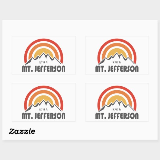 Mount Jefferson New Hampshire Rechteckiger Aufkleber (Blatt)