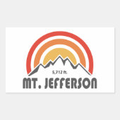 Mount Jefferson New Hampshire Rechteckiger Aufkleber (Vorderseite)