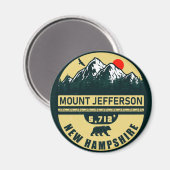Mount Jefferson Nh Retro Sunset Souvenirs 60er Magnet (Vorderseite/Rückseite)