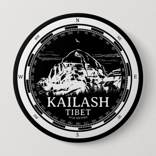 Mount Kailash - Gang Rinpoche Tibet Button (Vorderseite)