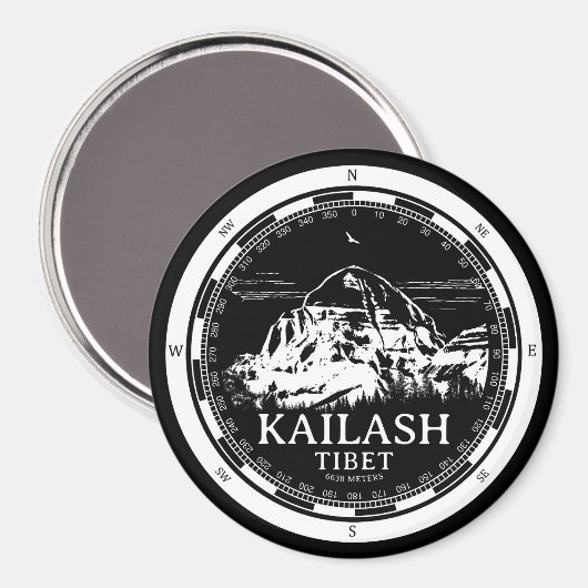 Mount Kailash - Gang Rinpoche Tibet Magnet (Vorderseite/Rückseite)