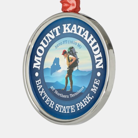 Mount Katahdin (C) Ornament Aus Metall (Links)
