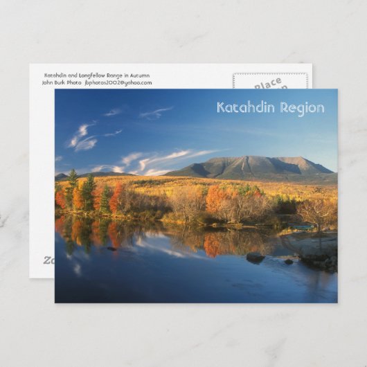 Mount Katahdin Herbst Postkarte (Vorne/Hinten)