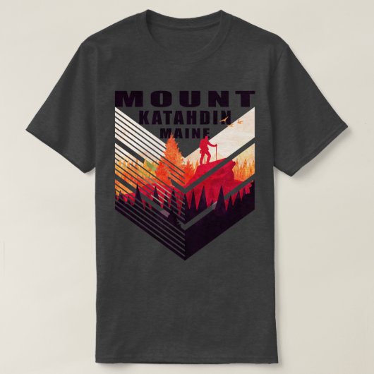 Mount Katahdin Maine Baxter Staat Park Appalachen T-Shirt (Design vorne)