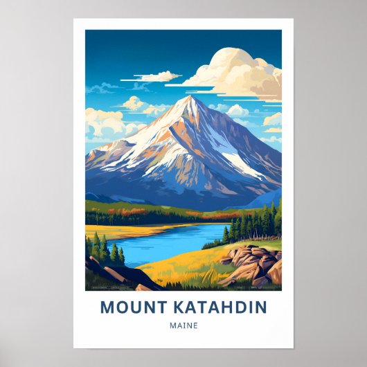 Mount Katahdin Maine Travel Print Poster (Vorne)