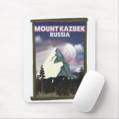 Mount Kazbek russisches Reiseplakat. Mousepad (Mit Mouse)