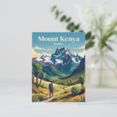 Mount Kenya Postkarte (Stehend Vorderseite)