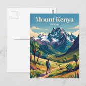 Mount Kenya Postkarte (Vorne/Hinten)
