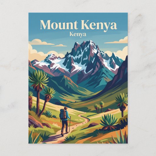 Mount Kenya Postkarte (Vorderseite)